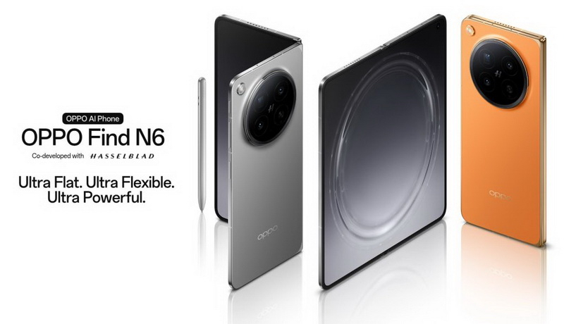 Oppo представила флагманский складной смартфон Find N6 с «практически невидимой складкой» по цене от $1437