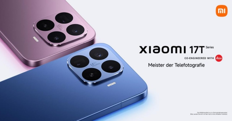 Представлены флагманы Xiaomi 17T и Xiaomi 17T Pro — MeidaTek, Leica и ёмкий аккумулятор по цене от €750