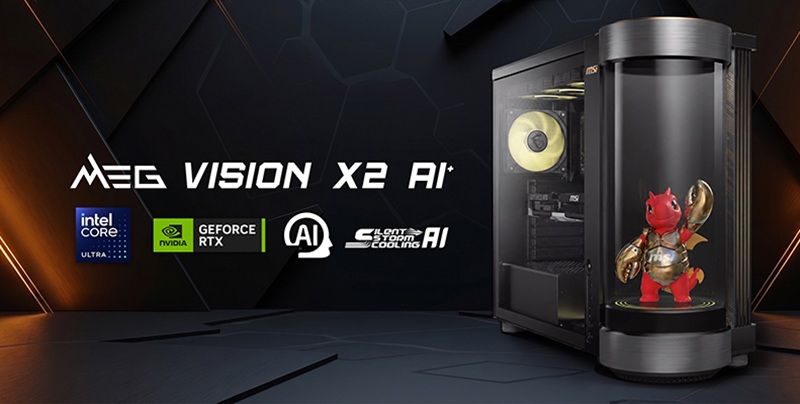 MSI анонсировала игровой компьютер MEG Vision X2 AI+ с голографическим дисплеем и встроенным ИИ-агентом