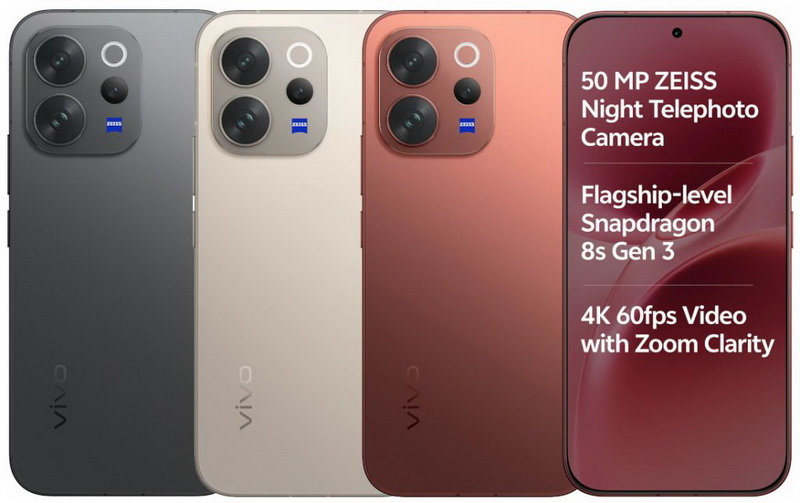 Vivo представила смартфоны V70 и V70 Elite с дизайном iPhone, оптикой Zeiss и батареями на 6500 мА⋅ч