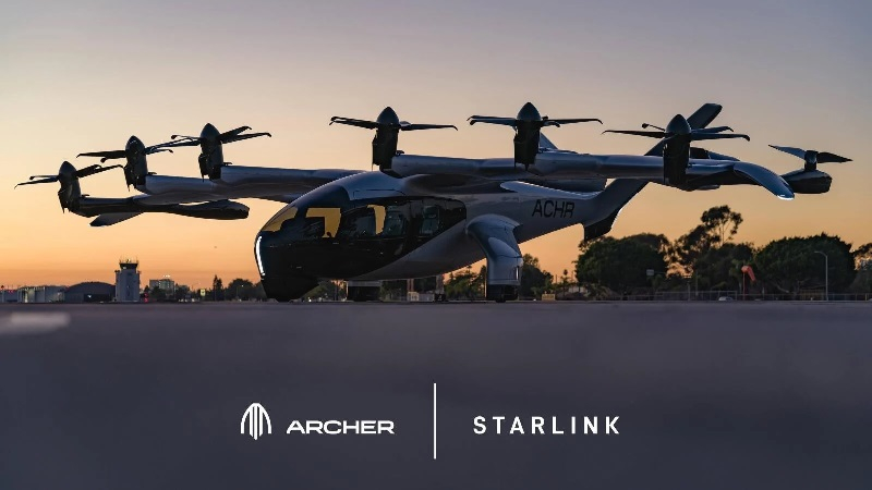 Archer Aviation задействует спутники SpaceX Starlink для обеспечения связи в аэротакси