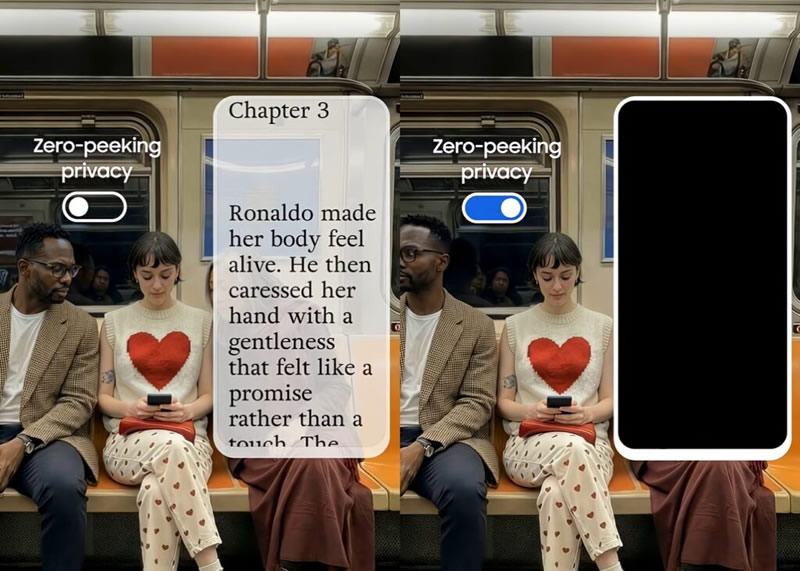 Galaxy S26 получит защиту от «любопытных Варвар» — новый OLED скроет содержимое от посторонних