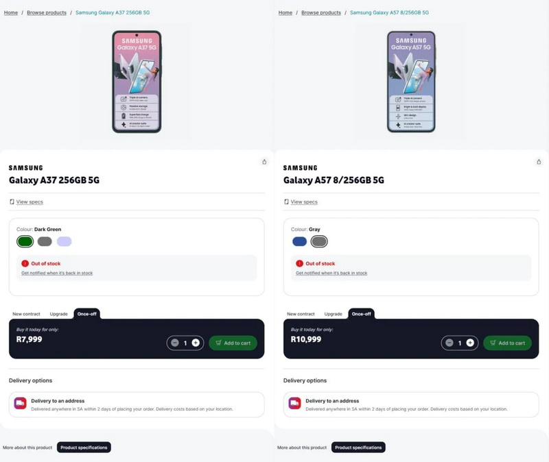 Samsung скоро выпустит смартфоны Galaxy A57 и Galaxy A37 — утечка раскрыла их характеристики