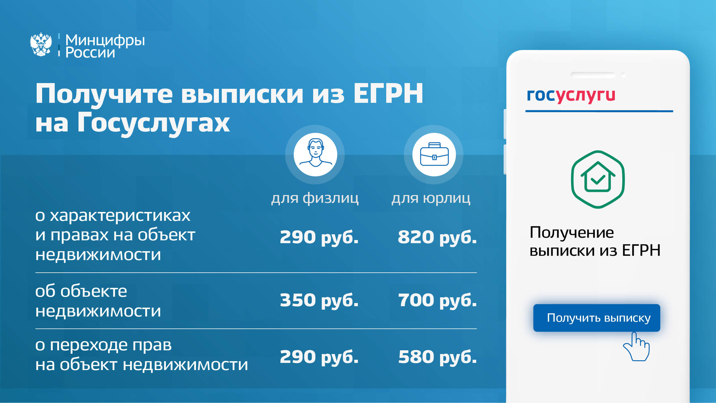 На Госуслугах доступны выписки из госреестра недвижимости