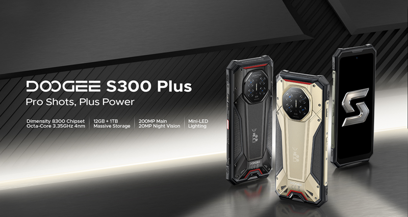 Doogee S300 Plus — сверхпрочный смартфон на Dimensity 8300 с 1 Тбайт памяти и программируемой Mini-LED-подсветкой